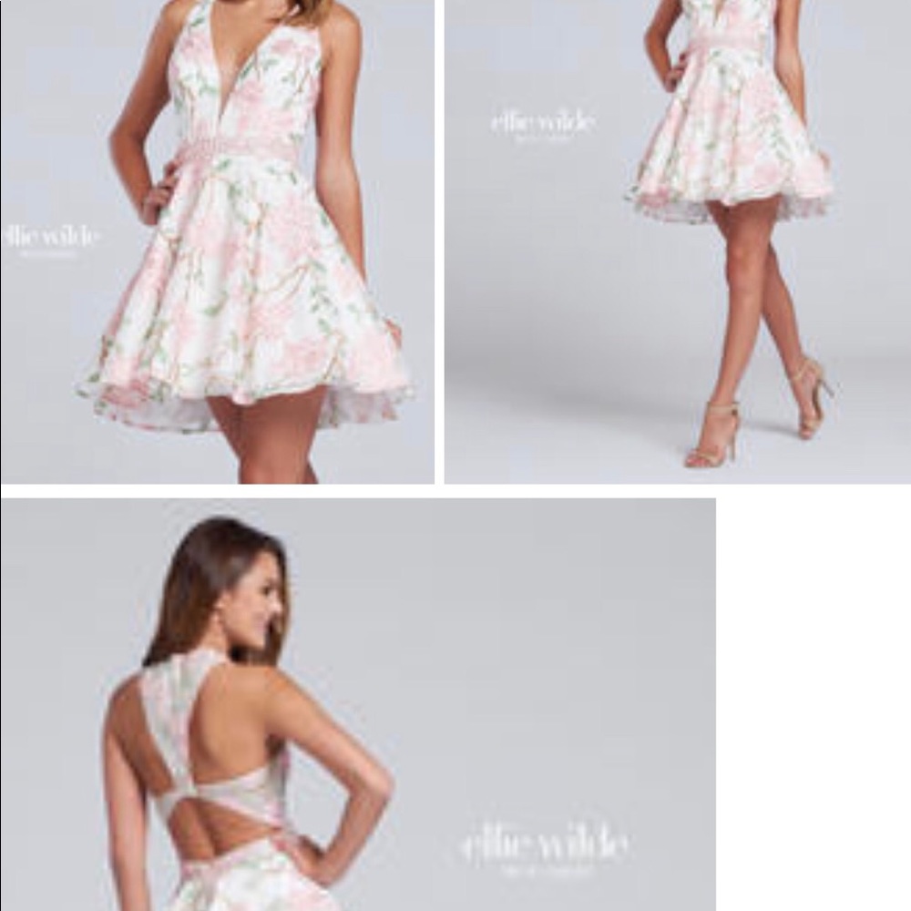 Ellie Wilde Floral Formal Dress - Picture 2 of 2